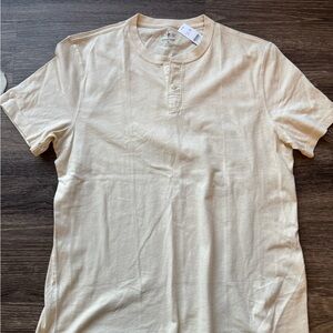 J. Crew Men's Beige Short Sleeve Henley